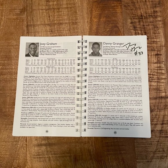 2005 NBA Draft Media Guide (Bogut / Williams / Paul), Signed by Danny Granger - Picture 3 of 5